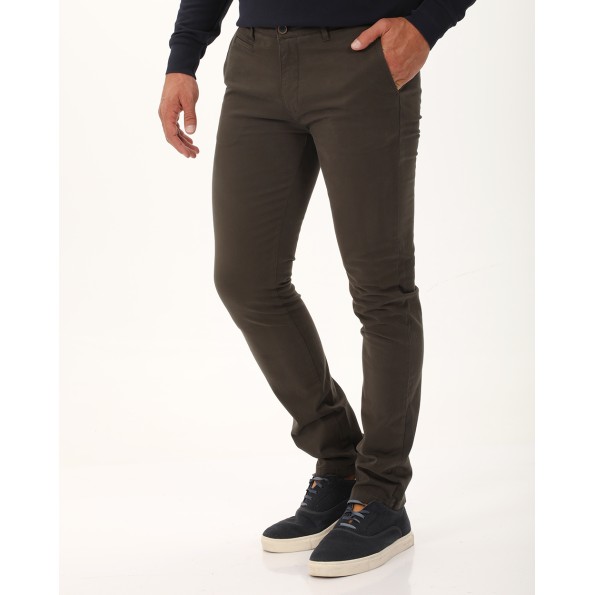 Ανδρικό chino παντελόνι NAVY & GREEN modern fit σκούρο πράσινο Ανδρικά