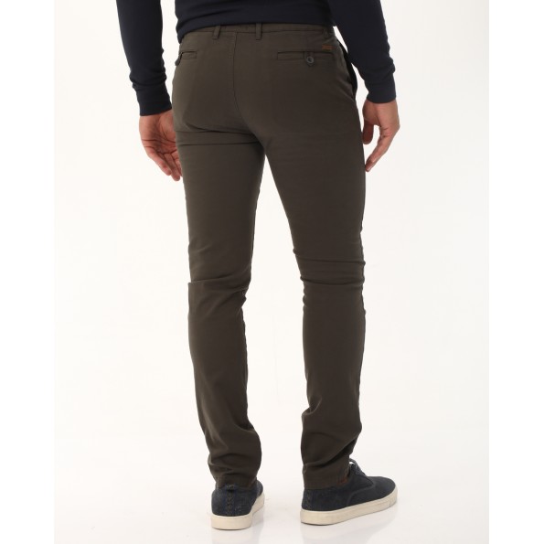 Ανδρικό chino παντελόνι NAVY & GREEN modern fit σκούρο πράσινο Ανδρικά