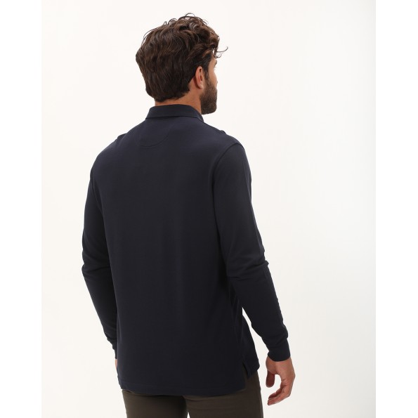 Ανδρική polo μπλούζα NAVY & GREEN ναυτικό μπλε Ανδρικά