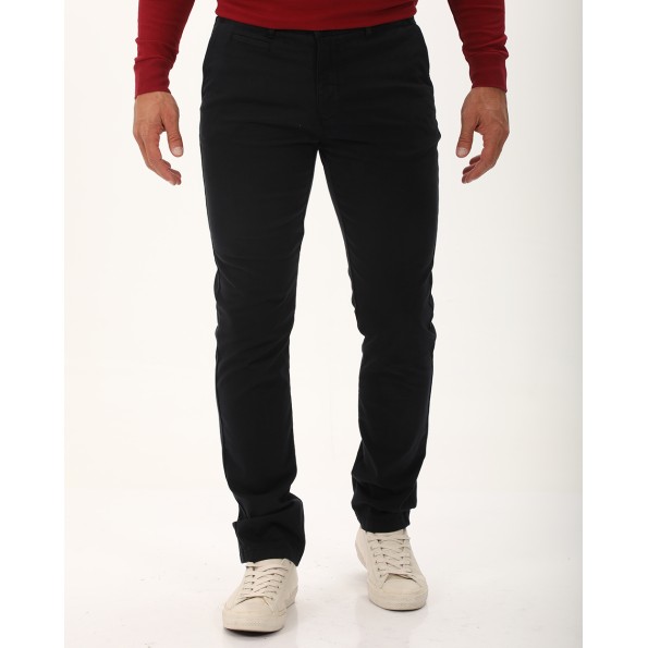 Ανδρικό chino παντελόνι NAVY & GREEN modern fit σκούρο μπλε