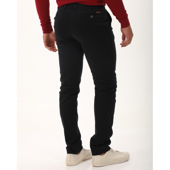 Ανδρικό chino παντελόνι NAVY & GREEN modern fit σκούρο μπλε Ανδρικά