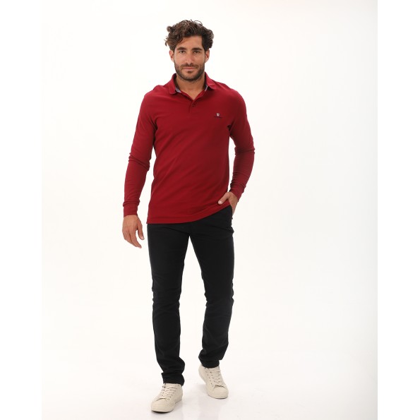 Ανδρικό chino παντελόνι NAVY & GREEN modern fit σκούρο μπλε Ανδρικά