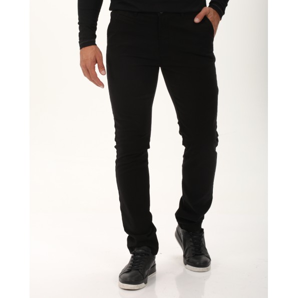 Ανδρικό chino παντελόνι NAVY & GREEN modern fit μαύρο