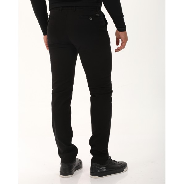 Ανδρικό chino παντελόνι NAVY & GREEN modern fit μαύρο Ανδρικά