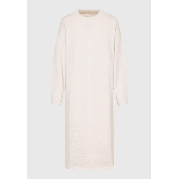 Γυναικείο πλεκτό midi φόρεμα FUNKY BUDDHA FBL010-106-13 εκρού Γυναικεία