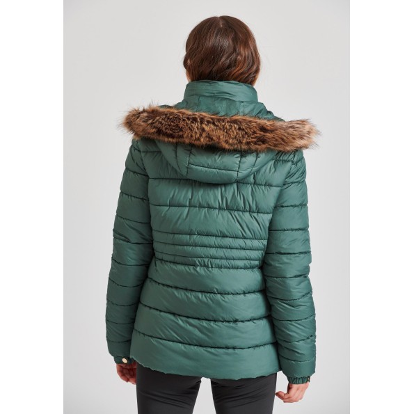 Γυναικείο καπιτονέ puffer μπουφάν FUNKY BUDDHA FBL010-100-01 πράσινο Γυναικεία