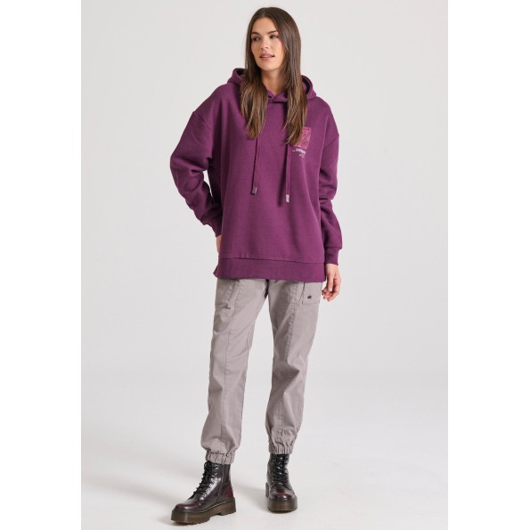 Γυναικείο cargo παντελόνι FUNKY BUDDHA FBL010-112-02 γκρι Γυναικεία