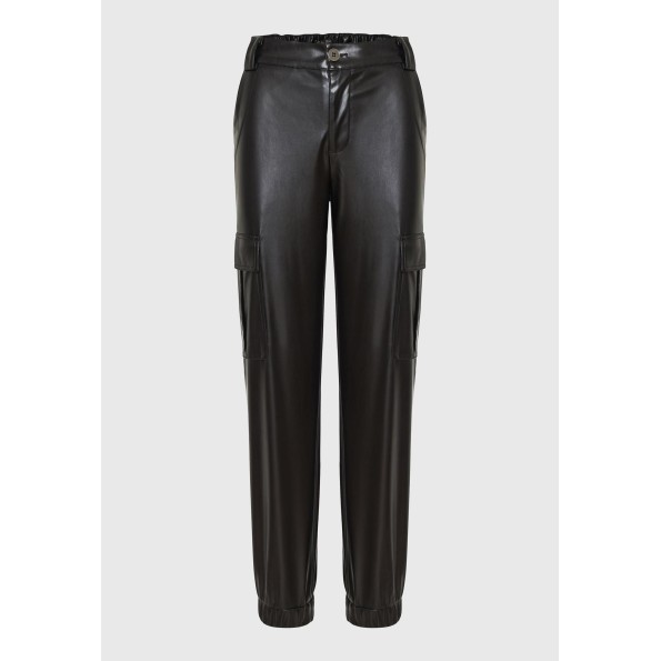 Γυναικείο cargo παντελόνι FUNKY BUDDHA FBL010-119-02 μαύρο Γυναικεία