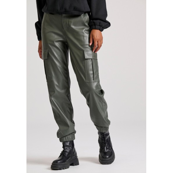 Γυναικείο cargo παντελόνι FUNKY BUDDHA FBL010-119-02 πράσινο