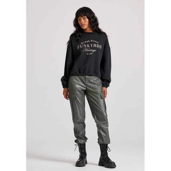 Γυναικείο cargo παντελόνι FUNKY BUDDHA FBL010-119-02 πράσινο Γυναικεία