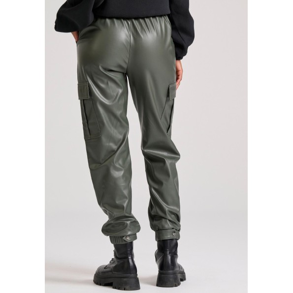 Γυναικείο cargo παντελόνι FUNKY BUDDHA FBL010-119-02 πράσινο Γυναικεία