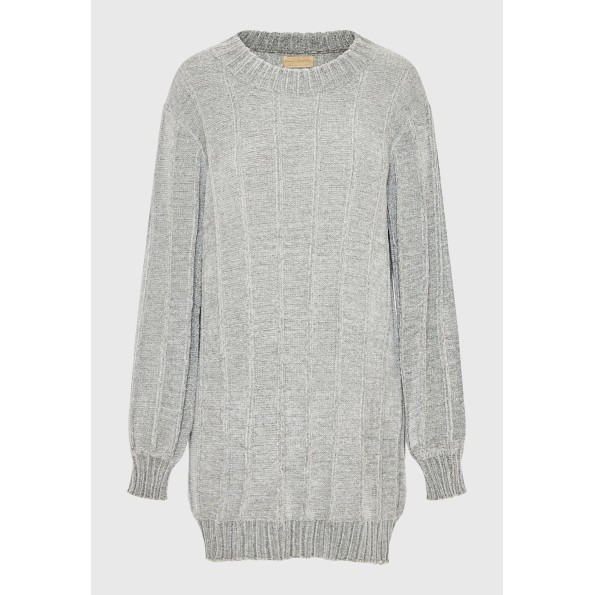 Γυναικείο mini σενίλ φόρεμα FUNKY BUDDHA FBL010-100-13 γκρι Γυναικεία