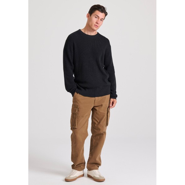 Ανδρικό πουλόβερ FUNKY BUDDHA FBM010-035-09 μαύρο Ανδρικά