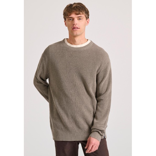 Ανδρικό πουλόβερ FUNKY BUDDHA FBM010-035-09 γκρι καφέ