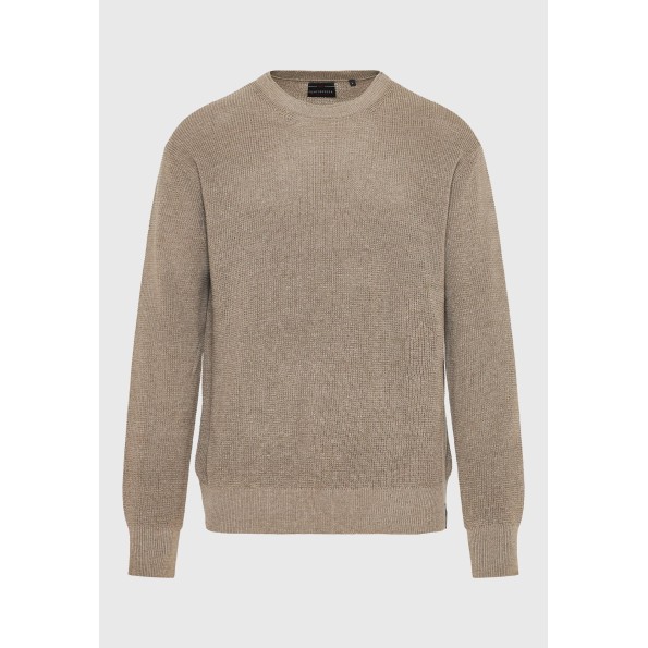 Ανδρικό πουλόβερ FUNKY BUDDHA FBM010-035-09 γκρι καφέ Ανδρικά