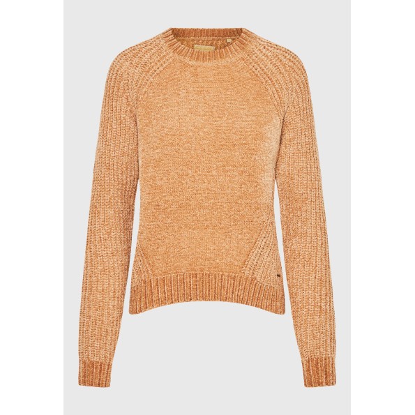 Γυναικείο σενίλ πουλόβερ FUNKY BUDDHA FBL010-111-09 καμηλό Γυναικεία