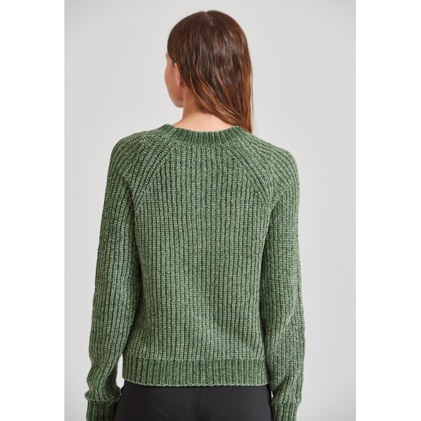 Γυναικείο σενίλ πουλόβερ FUNKY BUDDHA FBL010-111-09 πράσινο Γυναικεία
