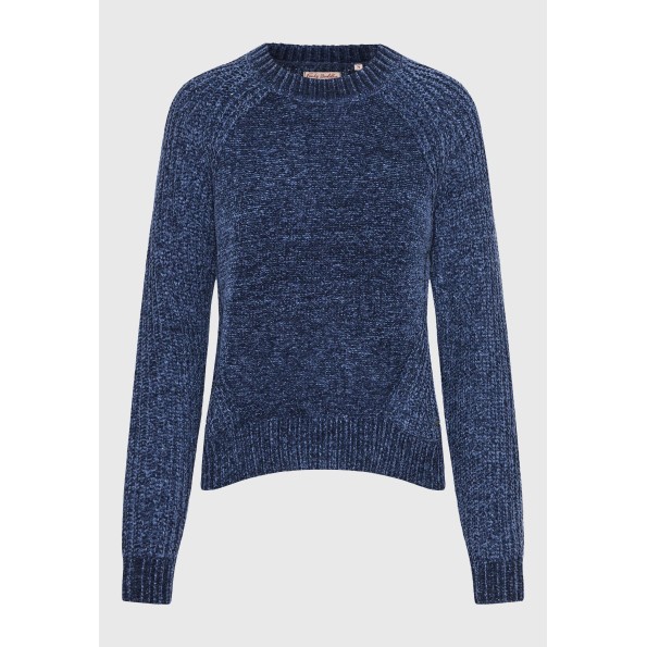 Γυναικείο σενίλ πουλόβερ FUNKY BUDDHA FBL010-111-09 μπλε Γυναικεία