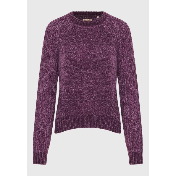 Γυναικείο σενίλ πουλόβερ FUNKY BUDDHA FBL010-111-09 μοβ Γυναικεία