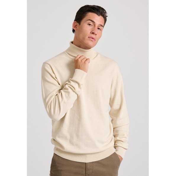 Ανδρικό πλεκτό ζιβάγκο FUNKY BUDDHA FBM010-005-09 εκρού