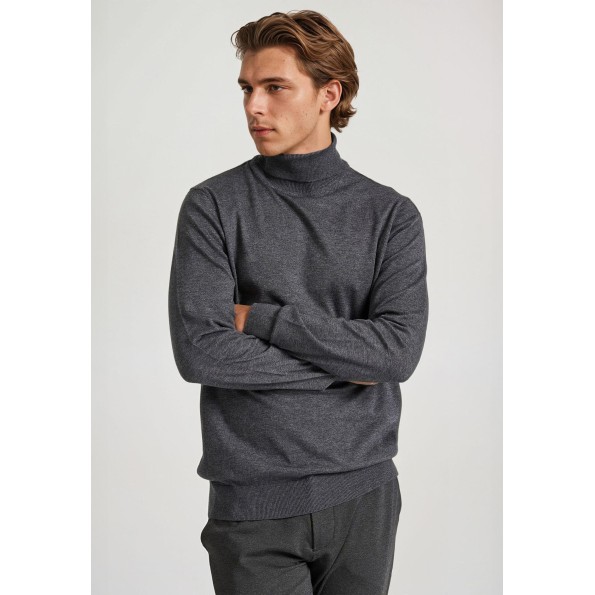 Ανδρικό πλεκτό ζιβάγκο FUNKY BUDDHA FBM010-005-09 ανθρακί Ανδρικό πλεκτό ζιβάγκο FUNKY BUDDHA FBM010-005-09 ανθρακί