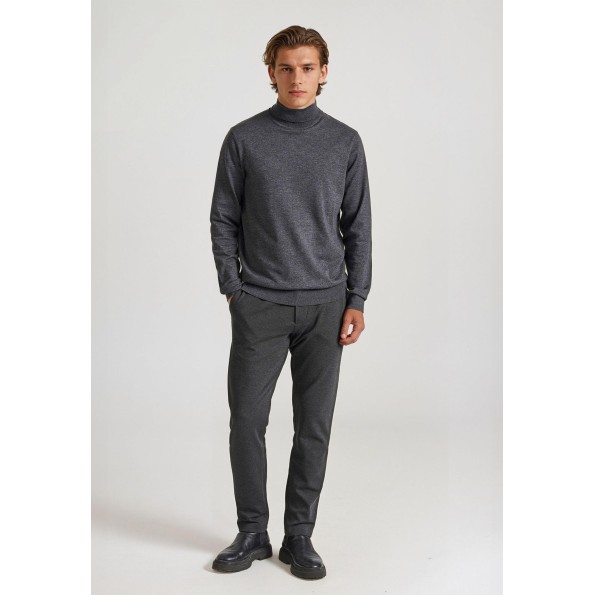 Ανδρικό πλεκτό ζιβάγκο FUNKY BUDDHA FBM010-005-09 ανθρακί Ανδρικά