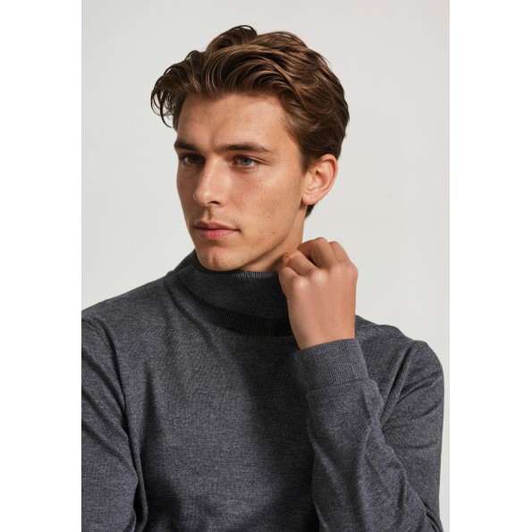 Ανδρικό πλεκτό ζιβάγκο FUNKY BUDDHA FBM010-005-09 ανθρακί Ανδρικά