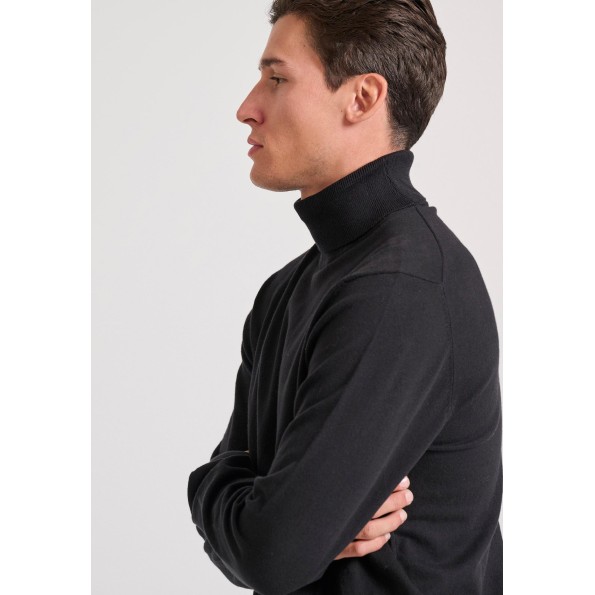 Ανδρικό πλεκτό ζιβάγκο FUNKY BUDDHA FBM010-005-09 μαύρο Ανδρικά