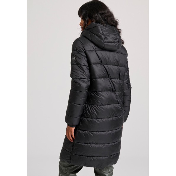 Γυναικείο μακρύ puffer μπουφάν FUNKY BUDDHA FBL010-104-01 μαύρο Γυναικεία