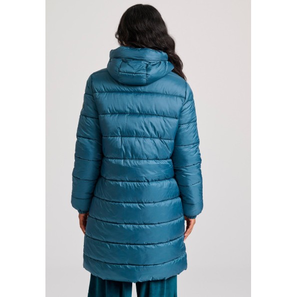 Γυναικείο μακρύ puffer μπουφάν FUNKY BUDDHA FBL010-104-01 μπλε Γυναικεία