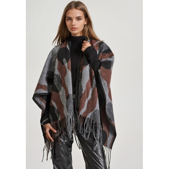 Γυναικεία κάπα FUNKY BUDDHA FBL010-135-10 γκρι