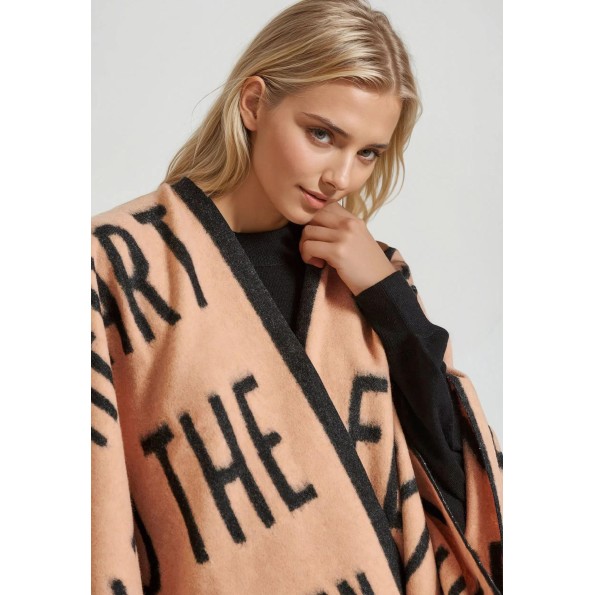 Γυναικεία κάπα FUNKY BUDDHA FBL010-136-10 μπεζ Γυναικεία