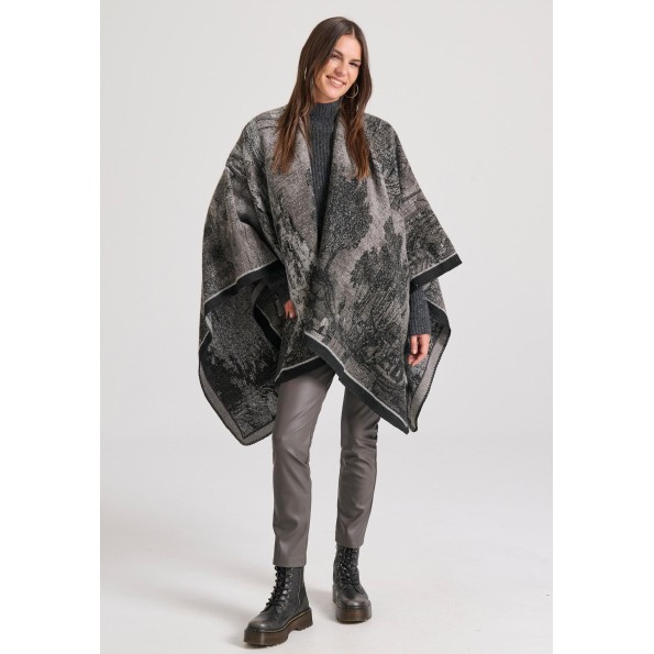 Γυναικεία κάπα FUNKY BUDDHA FBL010-133-10 γκρι Γυναικεία