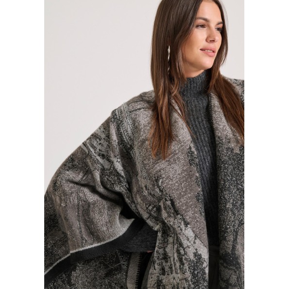 Γυναικεία κάπα FUNKY BUDDHA FBL010-133-10 γκρι Γυναικεία