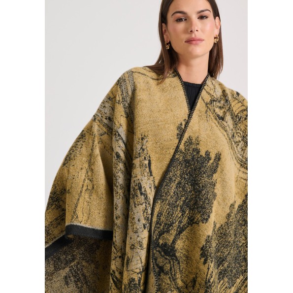 Γυναικεία κάπα FUNKY BUDDHA FBL010-133-10 λαδί Γυναικεία