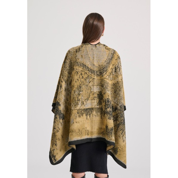 Γυναικεία κάπα FUNKY BUDDHA FBL010-133-10 λαδί Γυναικεία