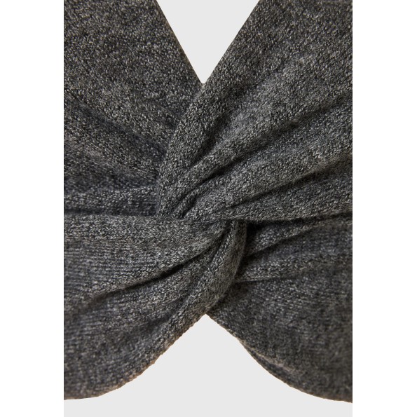 Γυναικεία πλεκτή μπλούζα FUNKY BUDDHA FBL010-116-09 ανθρακί Γυναικεία