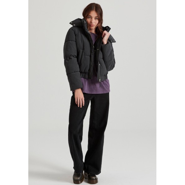 Γυναικείο puffer μπουφάν FUNKY BUDDHA FBL010-106-01 μαύρο Γυναικεία