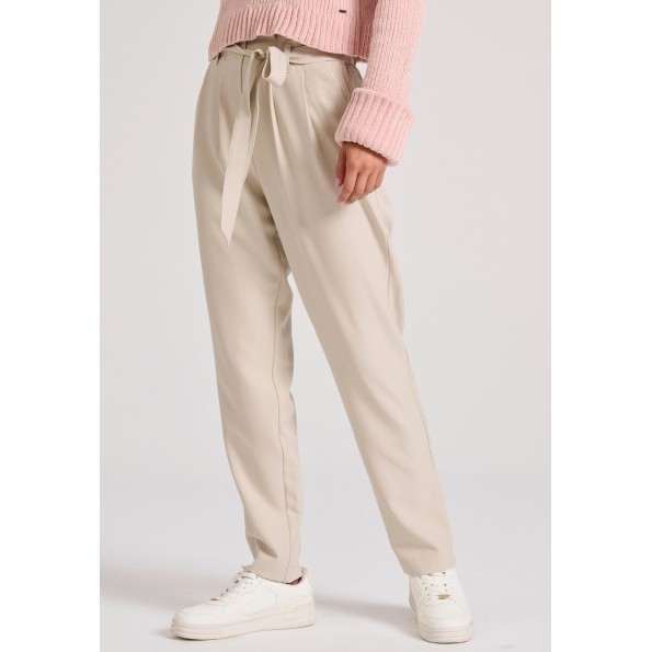 Γυναικείο παντελόνι FUNKY BUDDHA FBL010-132-02 εκρού Γυναικείο παντελόνι FUNKY BUDDHA FBL010-132-02 εκρού