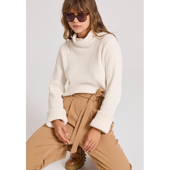 Γυναικείο παντελόνι FUNKY BUDDHA FBL010-132-02 καμηλό Γυναικεία