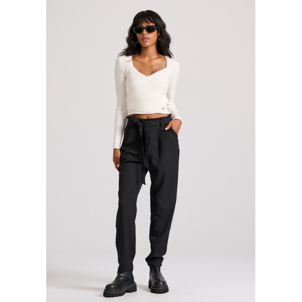 Γυναικείο παντελόνι FUNKY BUDDHA FBL010-132-02 μαύρο Γυναικεία