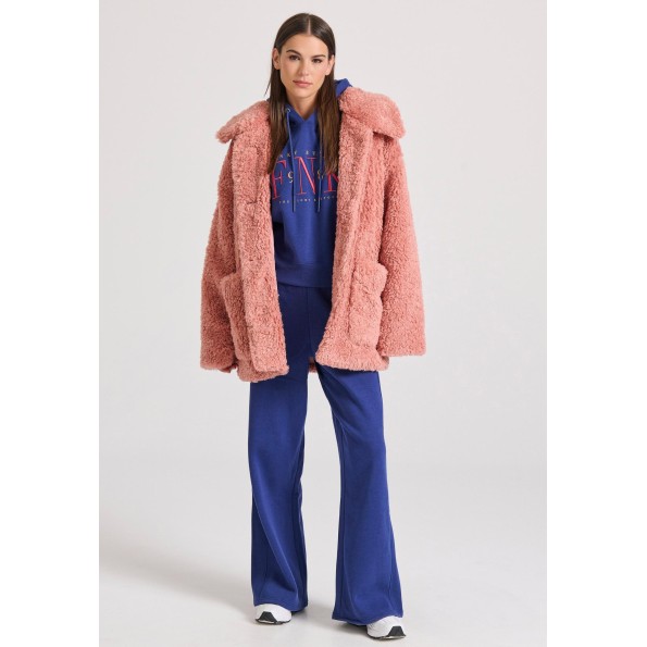 Γυναικείο παλτό FUNKY BUDDHA FBL010-123-01 ροζ Γυναικεία
