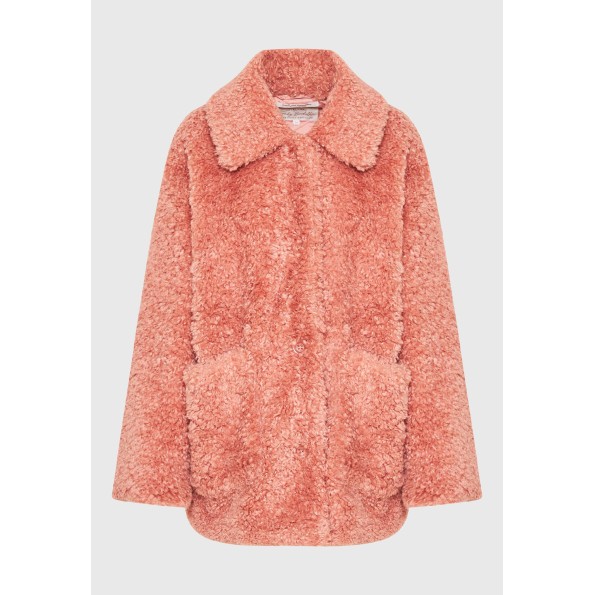 Γυναικείο παλτό FUNKY BUDDHA FBL010-123-01 ροζ Γυναικεία