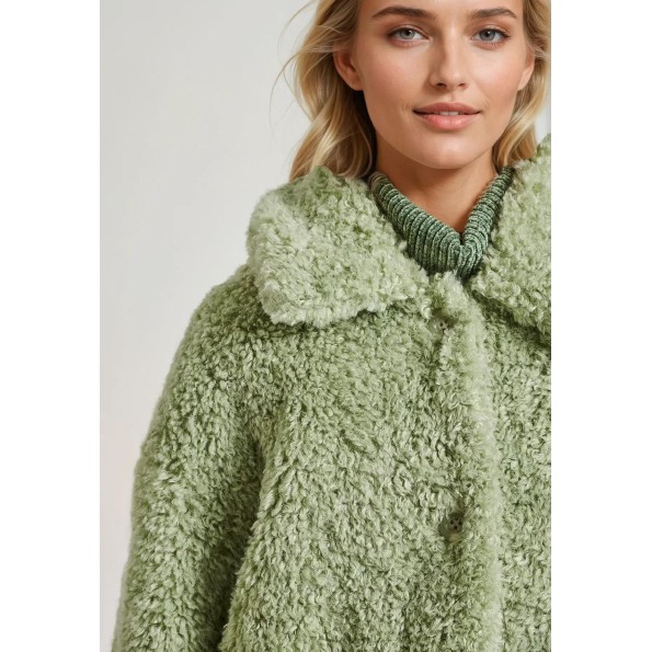 Γυναικείο παλτό FUNKY BUDDHA FBL010-123-01 πράσινο Γυναικεία