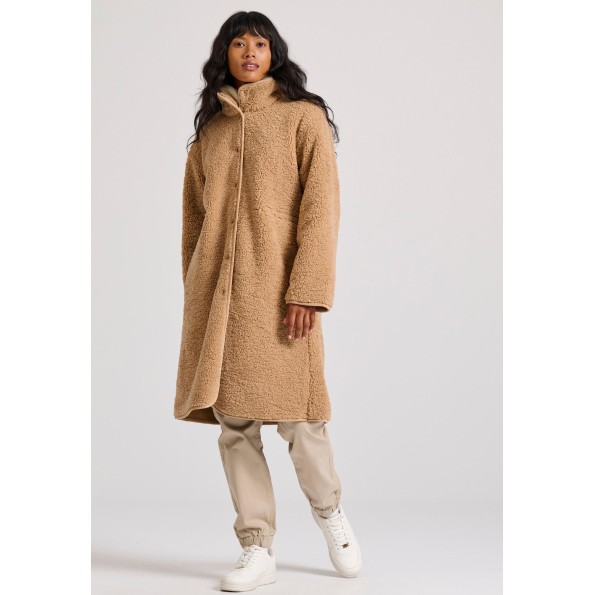 Γυναικείο παλτό FUNKY BUDDHA FBL010-122-01 καμηλό Γυναικείο παλτό FUNKY BUDDHA FBL010-122-01 καμηλό