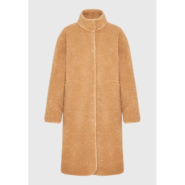 Γυναικείο παλτό FUNKY BUDDHA FBL010-122-01 καμηλό Γυναικεία