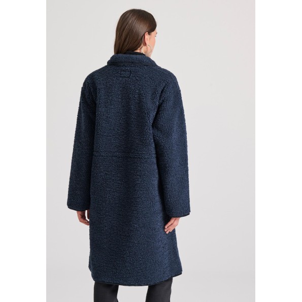 Γυναικείο παλτό FUNKY BUDDHA FBL010-122-01 ναυτικό μπλε Γυναικεία