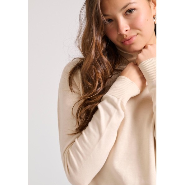 Γυναικείο πλεκτό ζιβάγκο FUNKY BUDDHA FBL010-102-09 μπεζ Γυναικεία