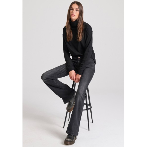 Γυναικείο πλεκτό ζιβάγκο FUNKY BUDDHA FBL010-102-09 μαύρο Γυναικεία