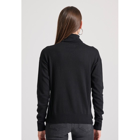 Γυναικείο πλεκτό ζιβάγκο FUNKY BUDDHA FBL010-102-09 μαύρο Γυναικεία